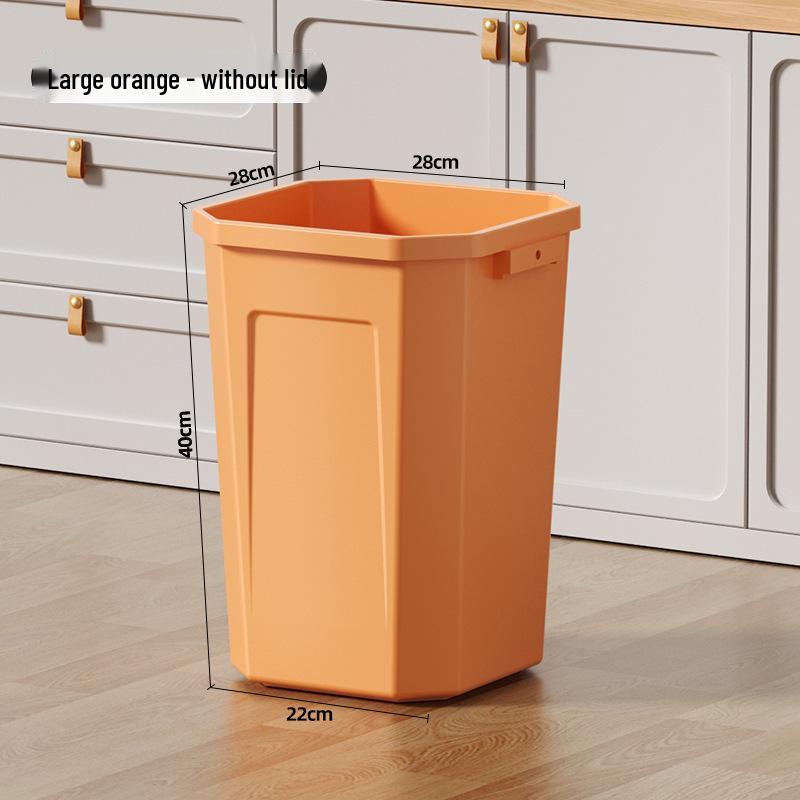 Extra Large Household Trash Bin with Lid for Kitchen, Bathroom, Hotel, or Outdoor Use