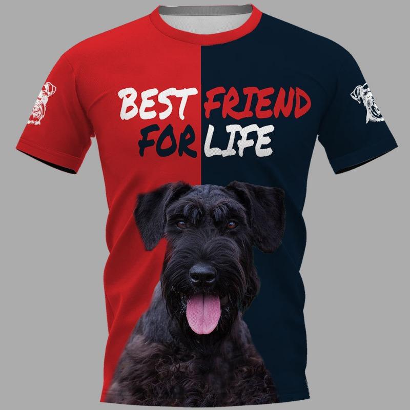 Men's T-shirt Dog Print 3d Printing Summer Fashion Round Neck Loose Short-sleeved Shirt Casual Men's T-shirt