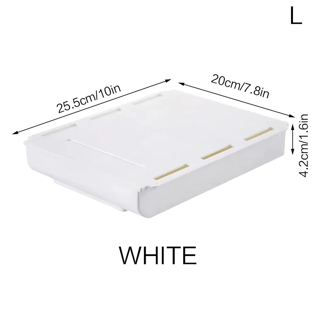 Hidden Organizer Self Adhesive Plastic Storage Holder For Home Office School Sundries Cosmetics Stationery Kitchenware Organizer