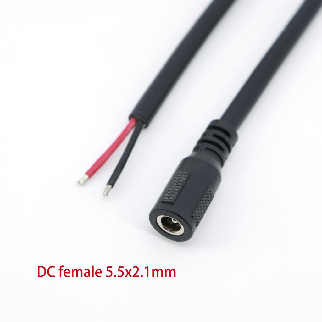 18cm 12V 16awg DC Male Female Connector Power Jack Cable Adapter Plug Supply 10A 5.5x2.1 5.5x2.5MM for CCTV Camera Led Strip