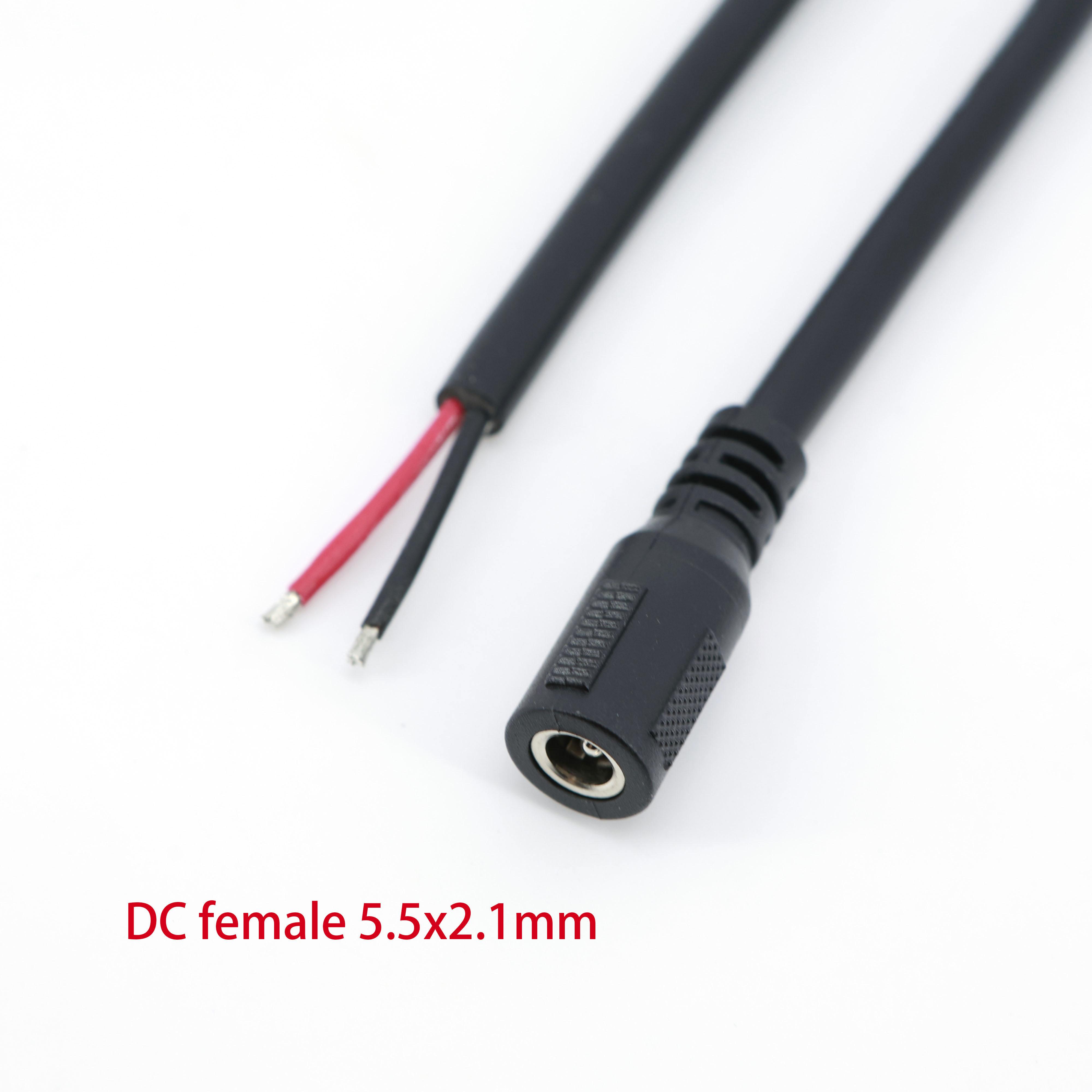 

18см 12В 16AWG DC Штекерний Гніздовий Роз єм Кабель Адаптер Штекер Живлення 10А 5.5x2.1 5.5x2.5ММ для Камери відеоспостереження світлодіодної стрічки 5521 DC Female