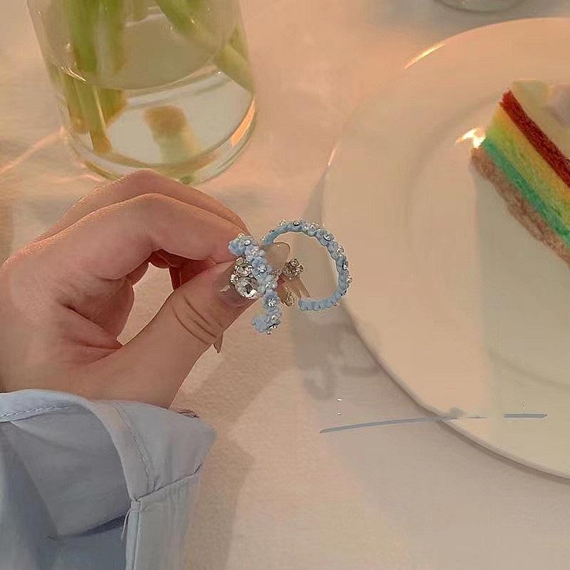 Exquisite Blue Series Luxury Stud Earrings for Women: Elegant, Versatile, and Stylish.