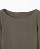 MILLO WOMEN Cutoff Incision T-Shirt [Cocoa]