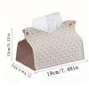 Family-Size Woven Tissue Storage Box, Minimalist Stylish Tissue Holder, Decorative Organizer for Office & Home
