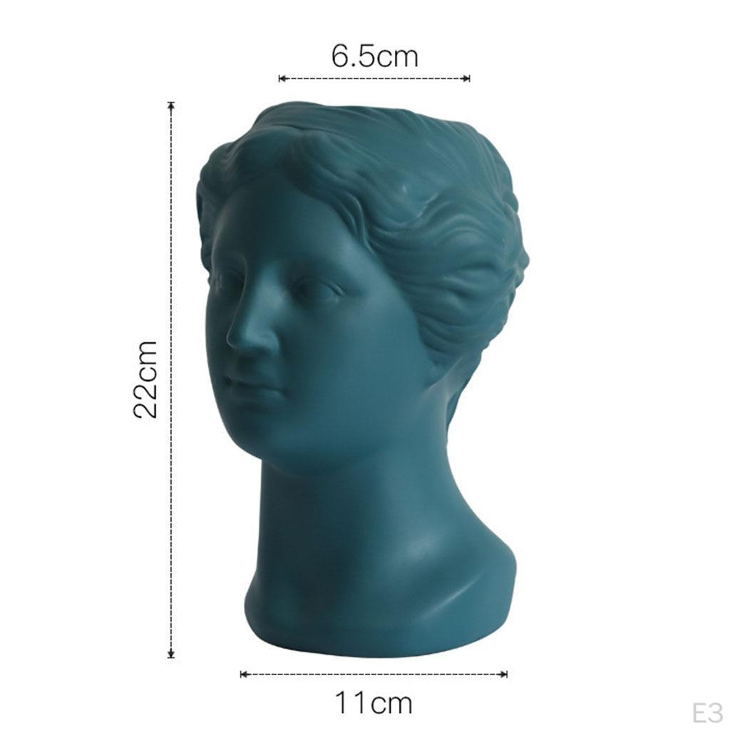 Hlava Hrnec er Váza na květiny Socha Figurky Držák na make-up Organizér Domácí Socha Ozdoba