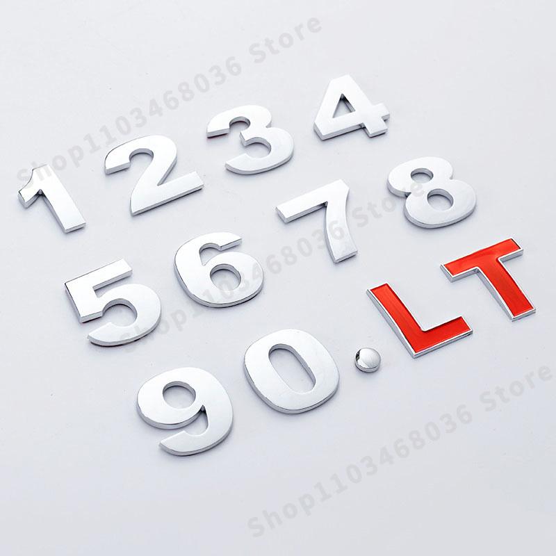 3D Metal Car Rear Back Trunk 1.0L 1.2L 1.5L  2.0L 2.2L  3.0L 4.0L Dispacement Standard Decals Volume Logo Badge Emblem Stickers