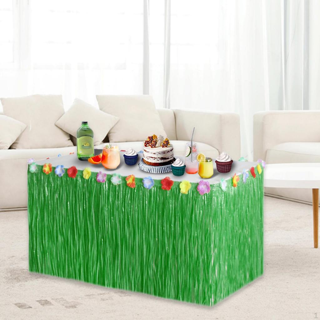 Tropical Grass Table Skirt for Outdoor Gatherings