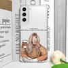 Fashion Girl Women Coffee Miss Transparent Phone Case for Samsung Galaxy S25 S24 S23 S22 S21 S20Plus Ultra FE A55 A54 Soft Cover
