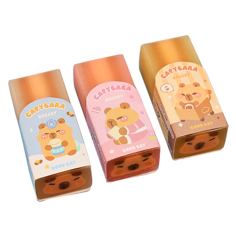 Cartoon-Sandwich-Radiergummi mit geringer Staubentwicklung - Geschenk für Schüler, Schreibwaren