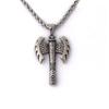 Viking Nordic Double Edged Battle Axe Pendant Necklace Stainless Steel Norse Warrior Talisman Protection Jewelry for Men