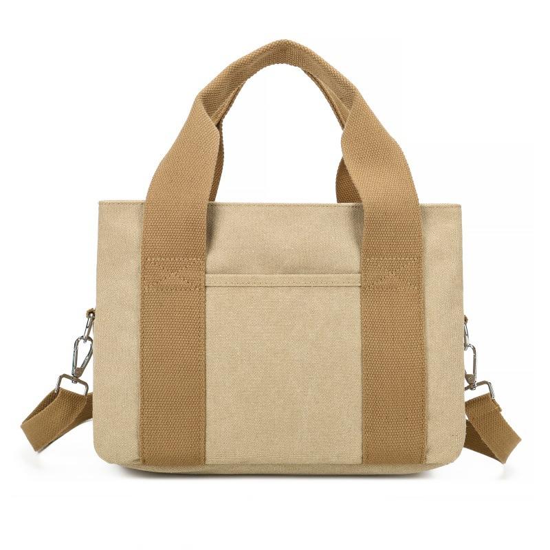 

Single Shoulder Bag Women s Fashionable All-matching Simple Korean Solid Color Portable Large-capacity Canvas хакі
