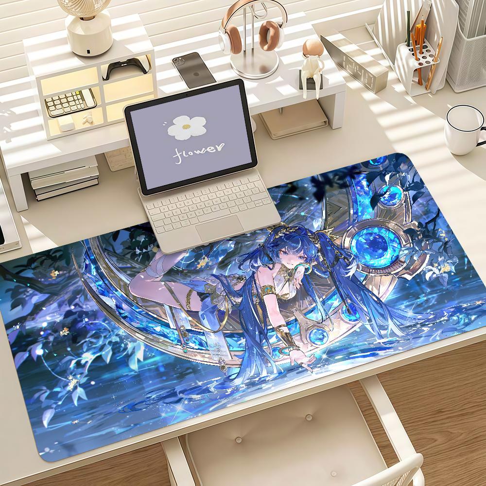 Wuthering Waves Iuno Anime Large Gaming Mouse Pad Antislip Rubber Desk Mat Keyboard Pad Laptop Computer Home Gaming Desktop