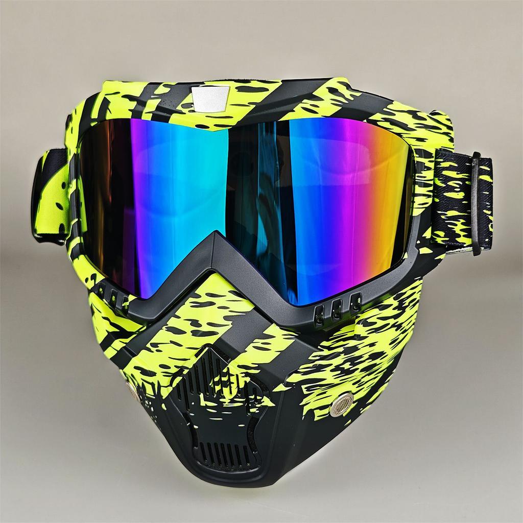 Moto Snow Goggles Mask UV400 Outdoor Riding Men's Windproof Sand Goggles Helmet Mask Mask