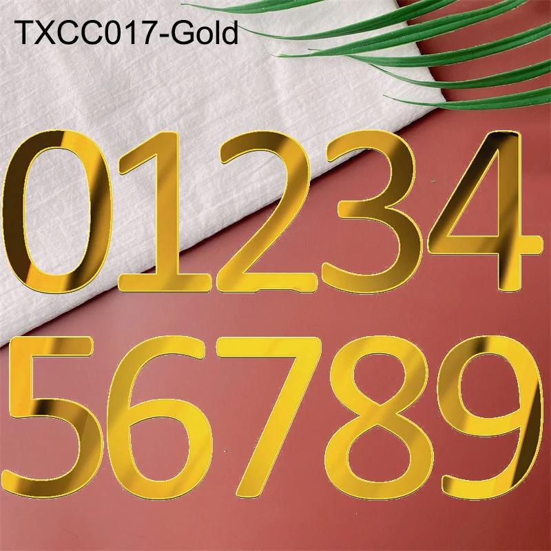 

Золотое зеркальное акриловое украшение для торта С Днем рождения Английский алфавит Римская цифра Свадебная вечеринка Топпер для торта Вставка для кекса Флажок