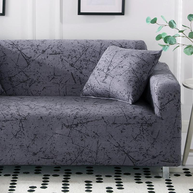 Stretch Stripes Sofa Slipcover Elastic Sofa Cover for Living Room Non Slip Furniture Protector for Pets Soft with Elastic Bottom