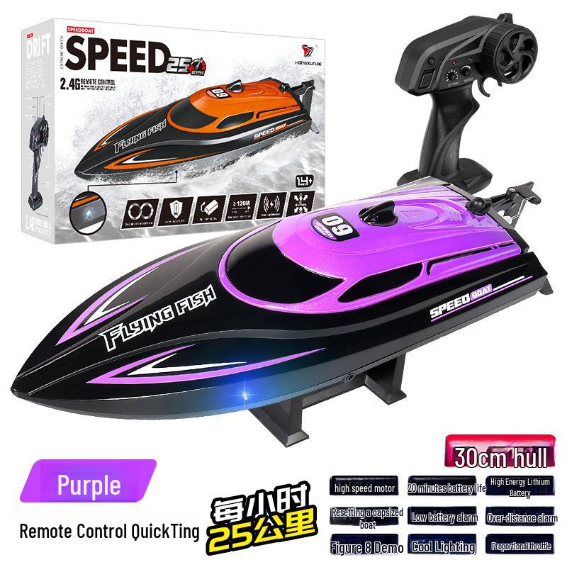 HJ812 High-Speed Remote Control Racing Boat - 2.4G Electric Water Toy, 25 Km/h.