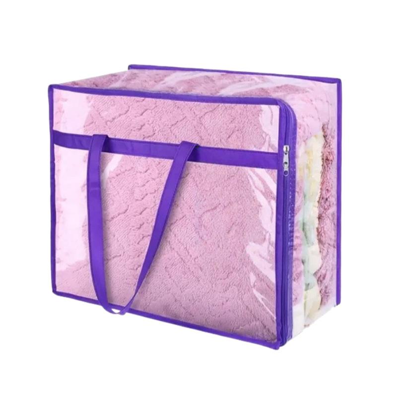 Quilted Cotton Duvet Storage Bag - Dustproof & Moistureproof Organizer