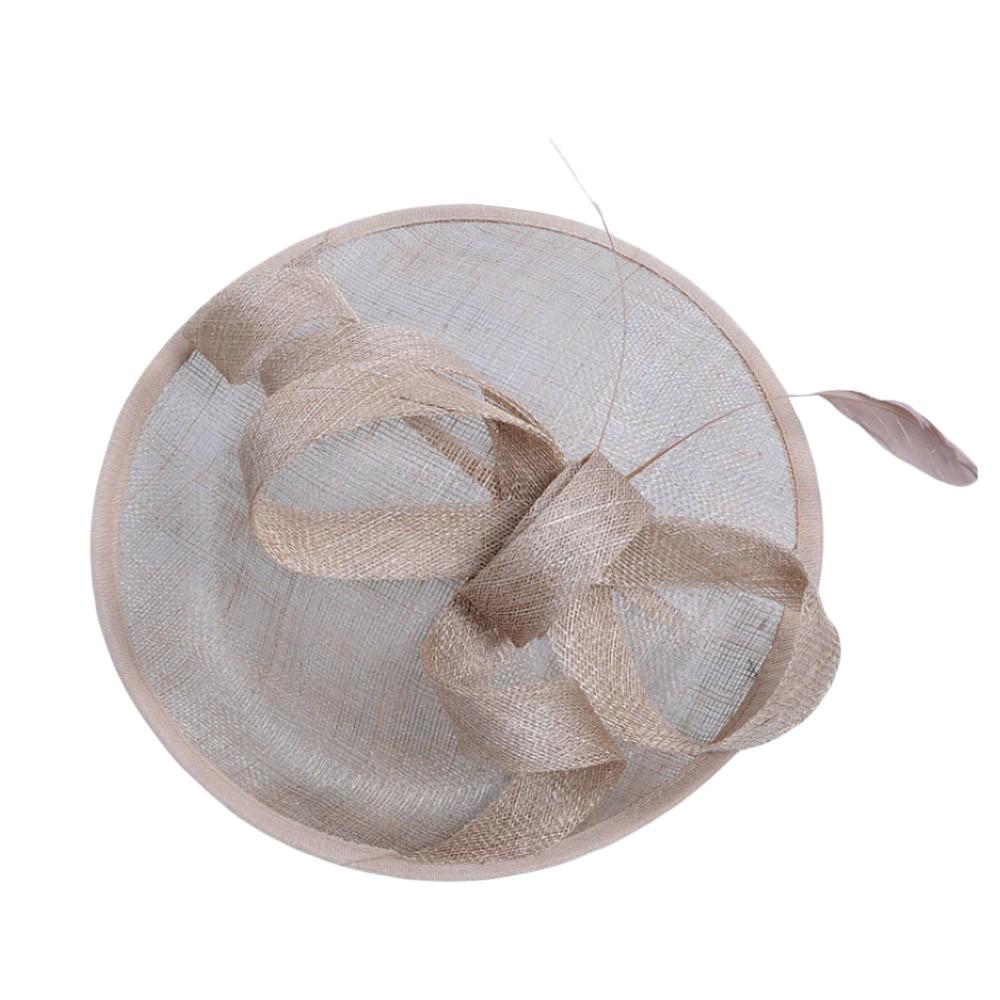 Fashion Wedding Women Fascinator Penny Mesh Hat Ribbons And Feathers Party Hat