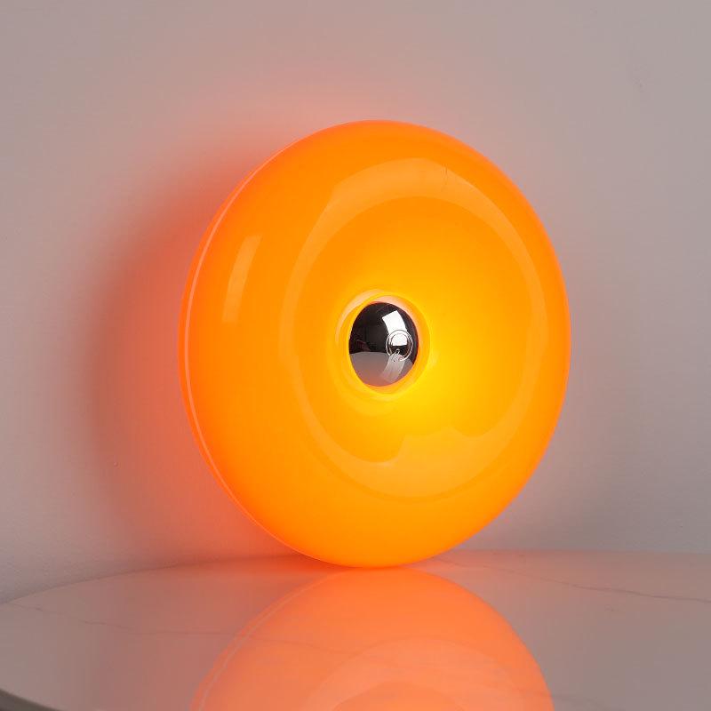 Used Donut Style Table Lamp: Orange Touch LED Bedside Atmosphere Lamp