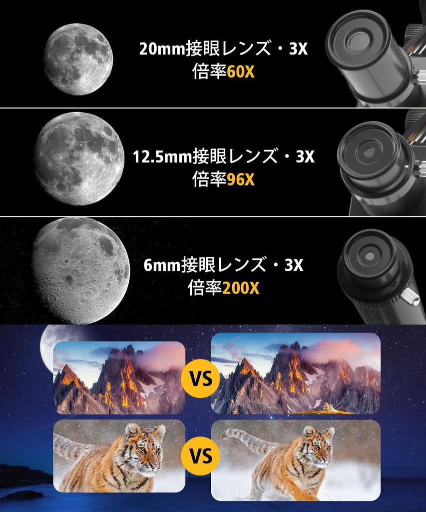 Astronomical Telescope for Kids and Beginners [Stainless Steel Telescopic Tripod] with 70mm Large Aperture, 400mm Focal Length, FMC Optical Lens,