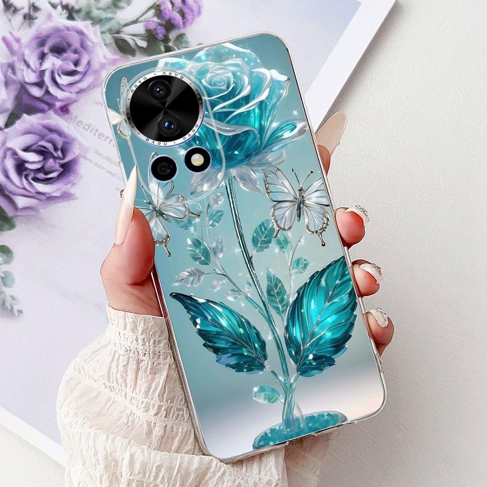 Casing For Huawei Nova 13 12 Phone Case Nova 12i 13i Coque Flower Butterfly Dragon Animals Clear Soft Back Cover Nova13i Shell