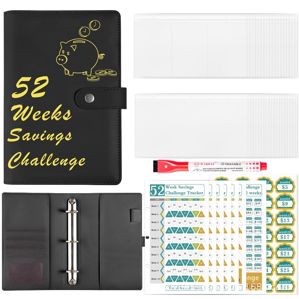 52 Weeks Money Saving Challenge Loose Leaf Savings Tracking Sheets  Tear Resistant
