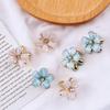Women Girl Mini Hair Claws Flower Alloy Cute Hairpin Kids Sweet Hair Accessories Spring Clip
