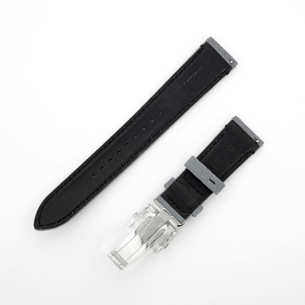 SEIKO Replacement Strap with Gray 20mm Lug Watch Strap [Meito] D-Buckle, Suede, Width, Parts, Accessories