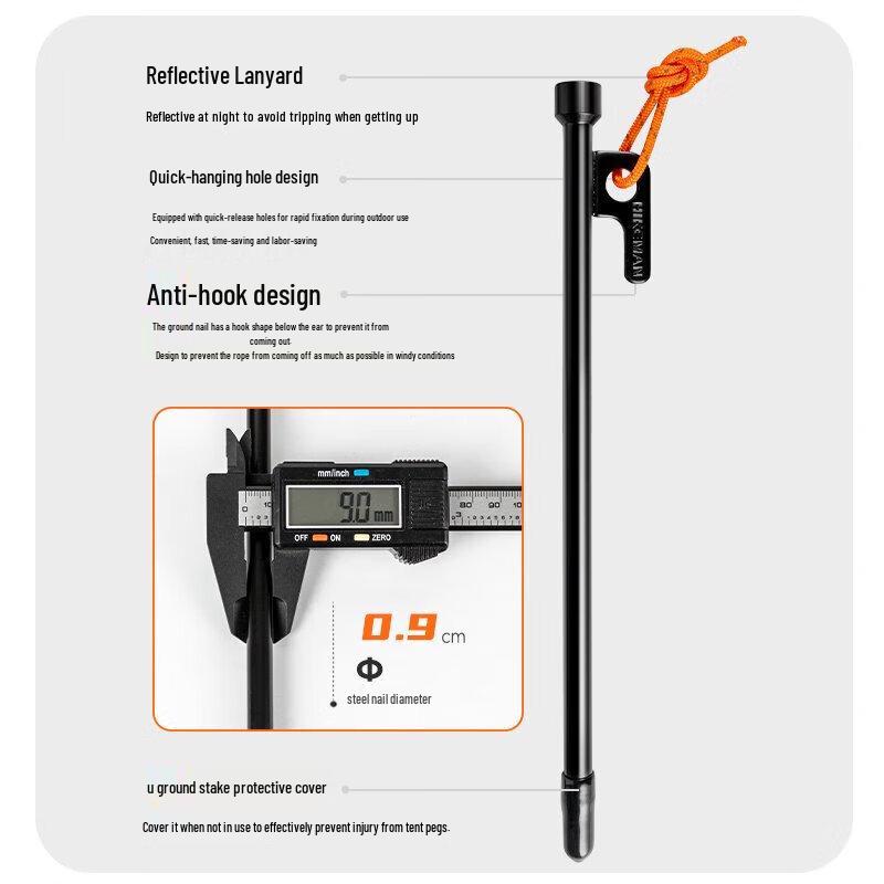 Outdoor Tent & Canopy Pegs with Wind Ropes Set