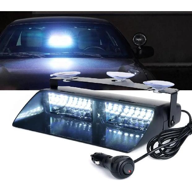 16 LED Windshield Dash Strobe Light Bar Car Truck Warning Flash Lamp Police Lights 12V Emergency Signal Lamp Flash Lighting