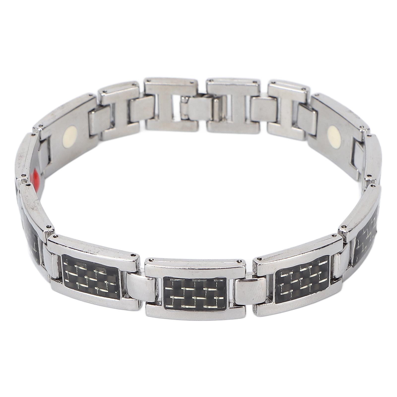 

Браслет из титановой стали и углеродного волокна, браслеты для облегчения боли при артрите, подарочный инструмент для ежедневного использования Gold