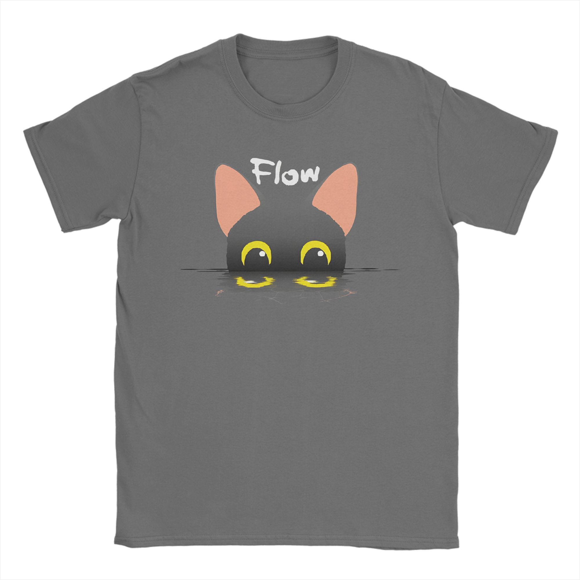 

Men s Flowing Movie Cat T Shirt Cartoon Animated Movie 100% Cotton Tops Funny Short Sleeve Round Collar Tee Present T-Shirts 3XL