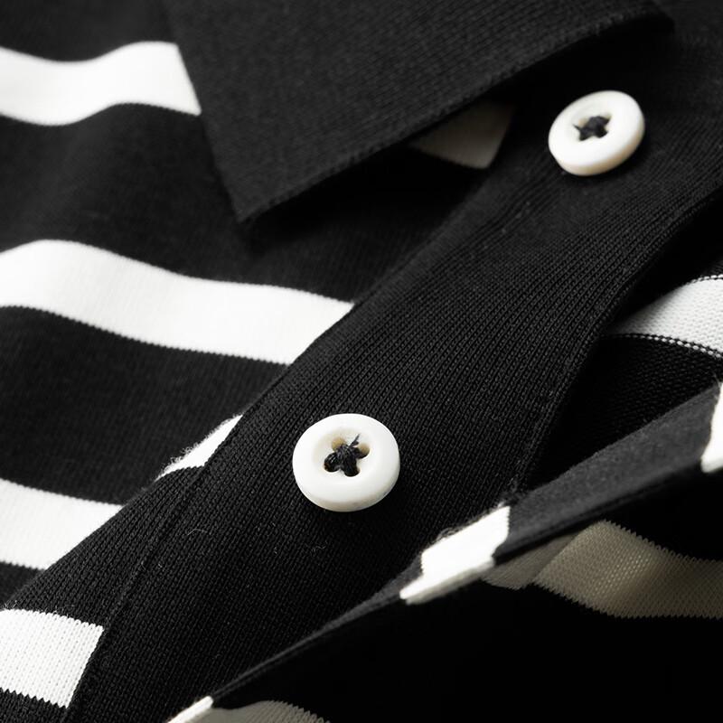 Men's Plus Size Striped Color Block Cotton Blend Polo Shirt