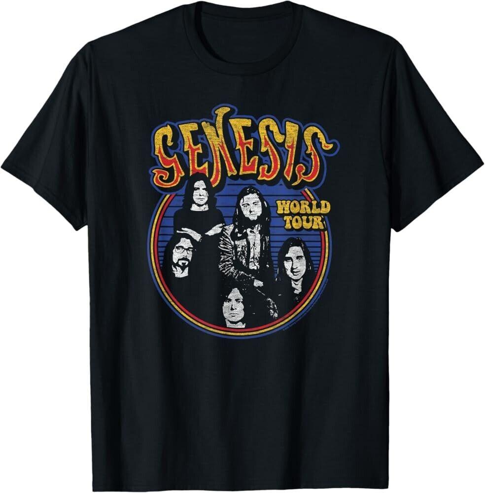 Maglietta Nera Pesante in Cotone BL1108 - Taglie dalla S alla 4XL - Tour Mondiale Genesis Band