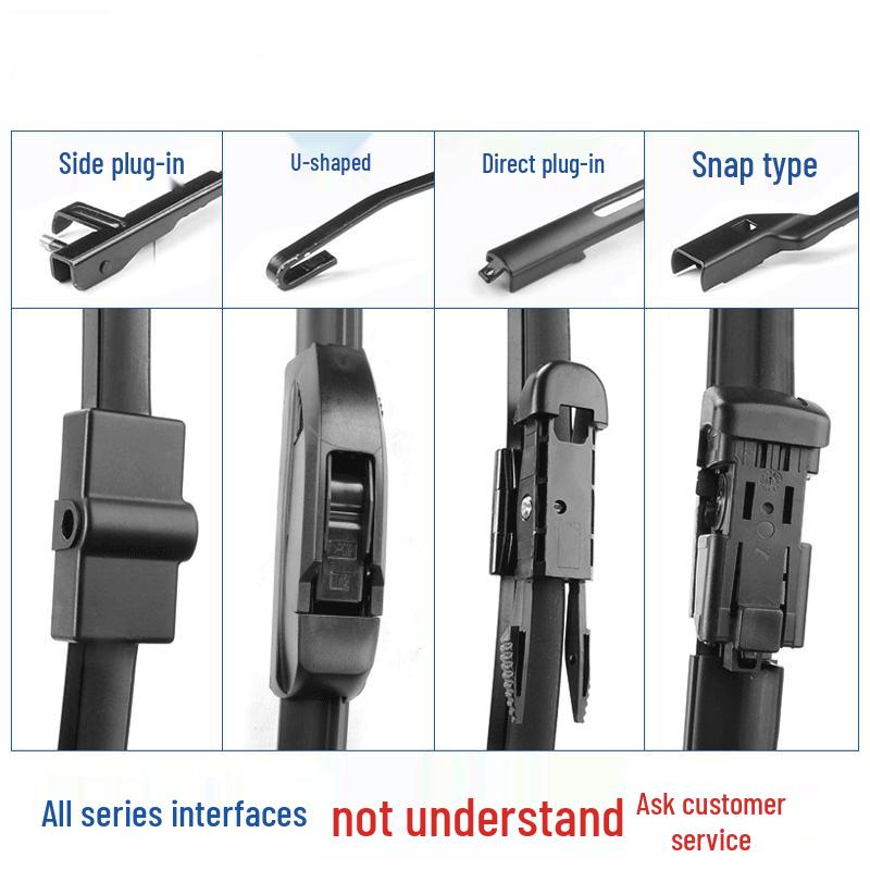 Compatible Wipers for BYD Han, Qin, Song PLUS, Dolphin, Seal, Yuan, Tang, S7, S8, F3, F0 - Boneless Design