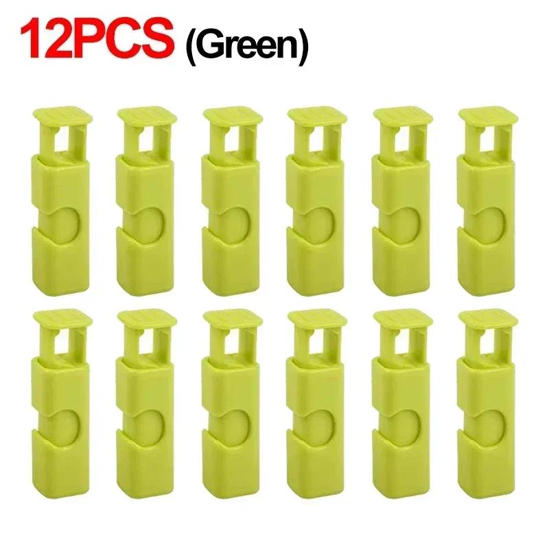 12 PCS Squeeze Bread Bag Clips Reusable Fresh Food Seal Plastic Clip Snack Bag Seal Spring Clip Home Kitchen Storage