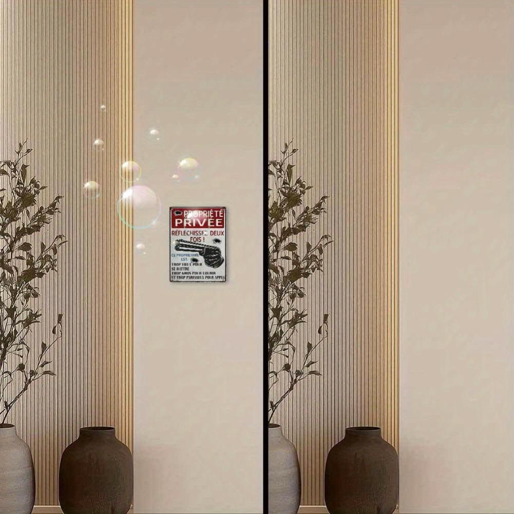 2D Flat, 1pc Vintage French "Private" Metal Sign - Rustic 2D Flat Wall Art for Home, Farmhouse, Club