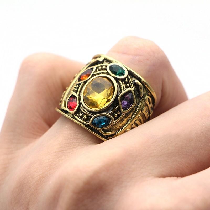 Marvel Avengers Infinity War Thanos Gauntlet Power Ring Jewelry Ornament Cosplay