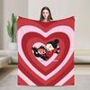 Cute P-Pucca Anime Blankets Velvet Summer  Breathable Super Warm Throw Blankets for Home Outdoor Rug Piece