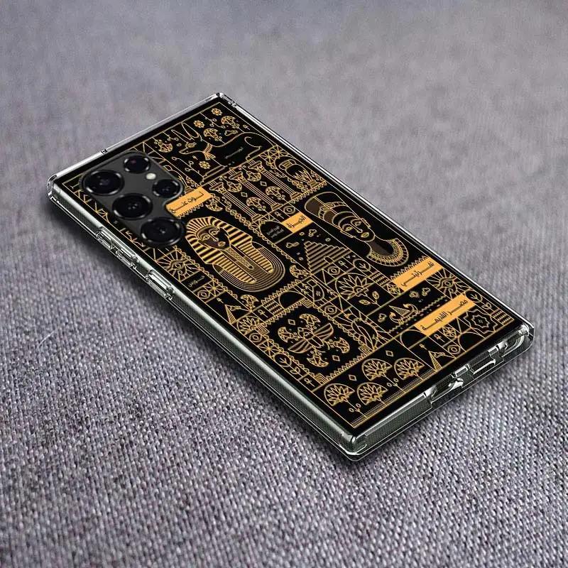

Ancient Egypt Egyptian God Horus Kemetic Heru Clear Phone Case for Samsung Galaxy S21 Plus S24 S23 S20 FE S22 S26 Ultra S25 Edge Samsung S26 5G