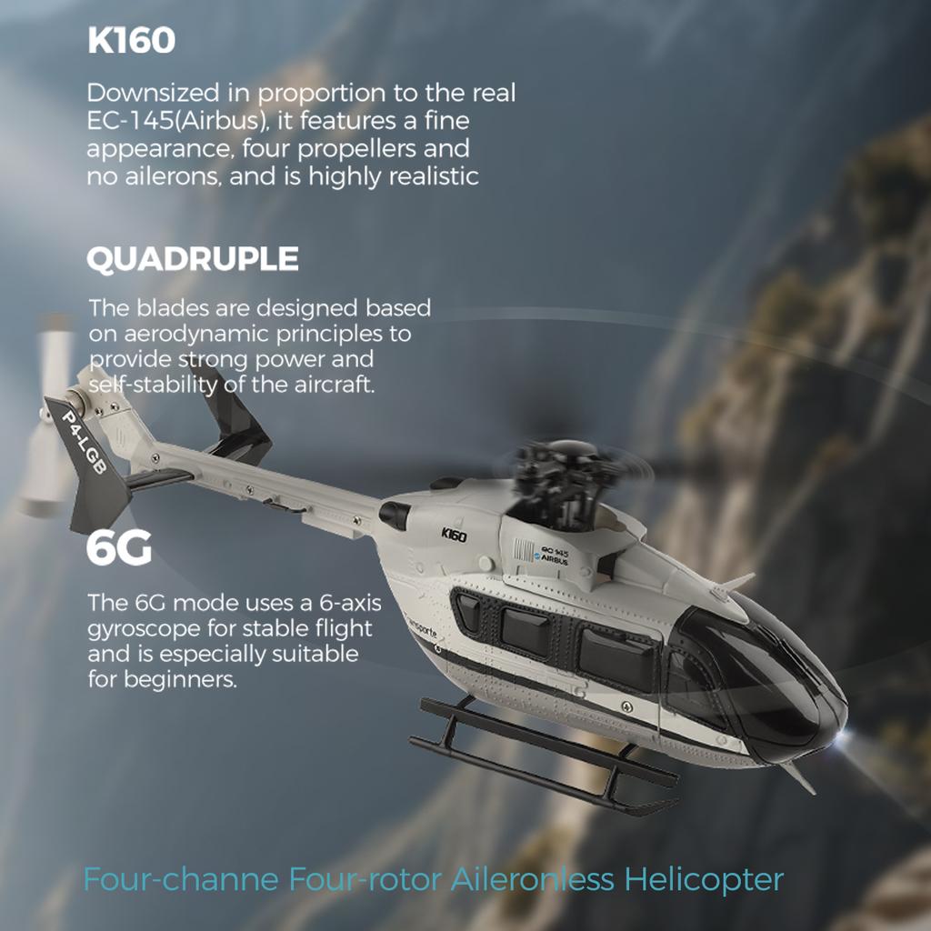 4CH RC Helicopter with Altitude Hold, Brushless Motor, One Key Takeoff and Landing, 2.4GHz Remote Control Toy Aircraft
