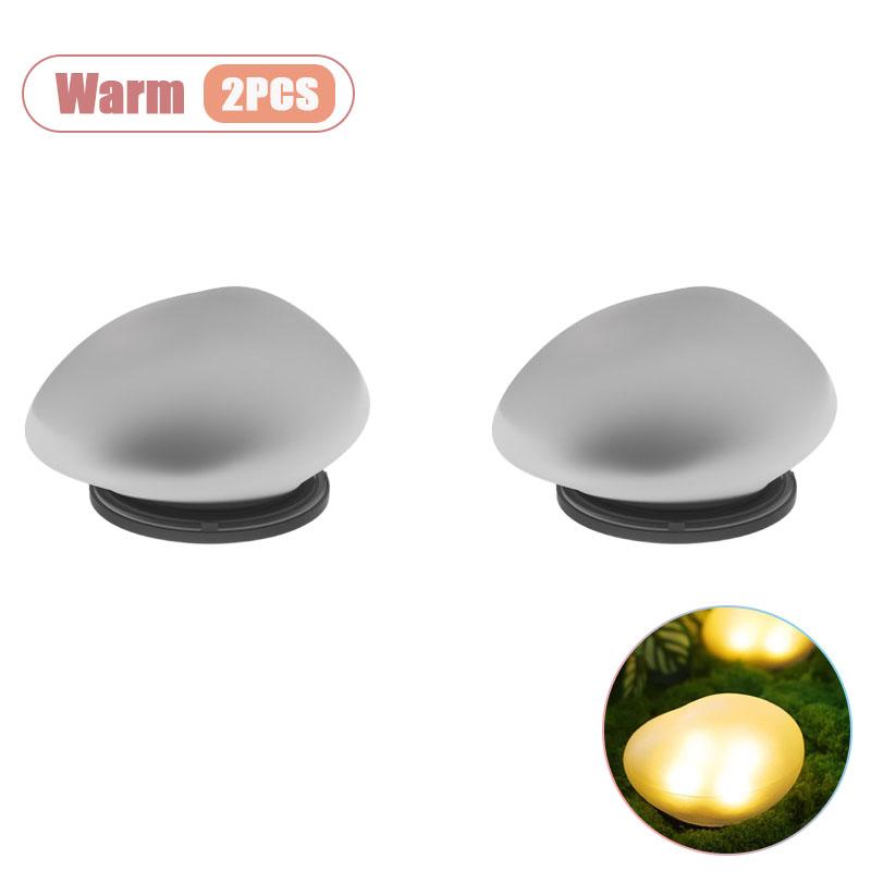 1/2/4PCS Solar Pebble Lights Outdoor Garden Colorful Waterproof IP45 Patio Pathway Swimming Pool Wedding Dinner Holiday Decor