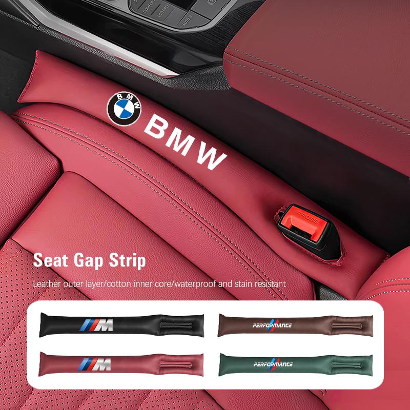 Parking Tag 2Pcs Car Seat Gap Filler Strip Soft Pads Leather Auto Accessories For BMW E46 E90 E60 F30 F10 E39 E36 F20 G30 G20 X1 CC2