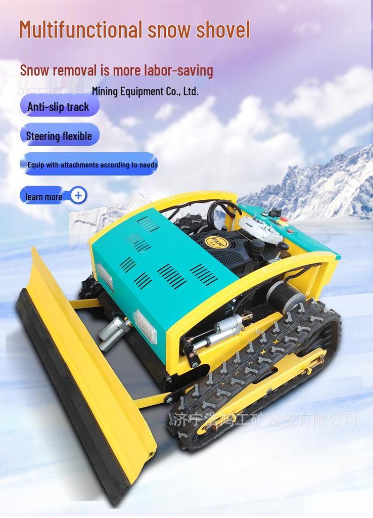 Gas-Powered Remote Control Crawler Lawn Mower for Slopes and Orchards