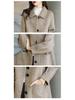 Women's 2025 Autumn/Winter Woolen Coat - Small, Thick, Korean Style, Loose Fit, Mid-Length
