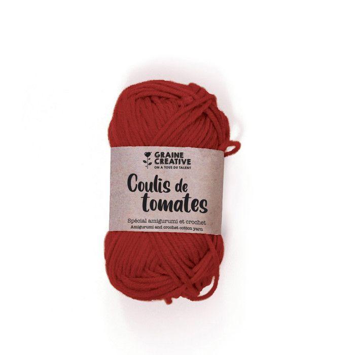 Fil de coton Amigurumi Rouge Coulis de tomates