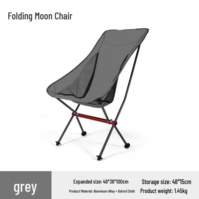 

Ultra-light Portable Folding Chair with Aluminum Backrest for Beach, Leisure, Fishing, and Barbecue Activities