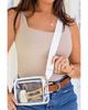 Azura Exchange Clear PVC Leather Strap Crossbody Bag - Pu Leather