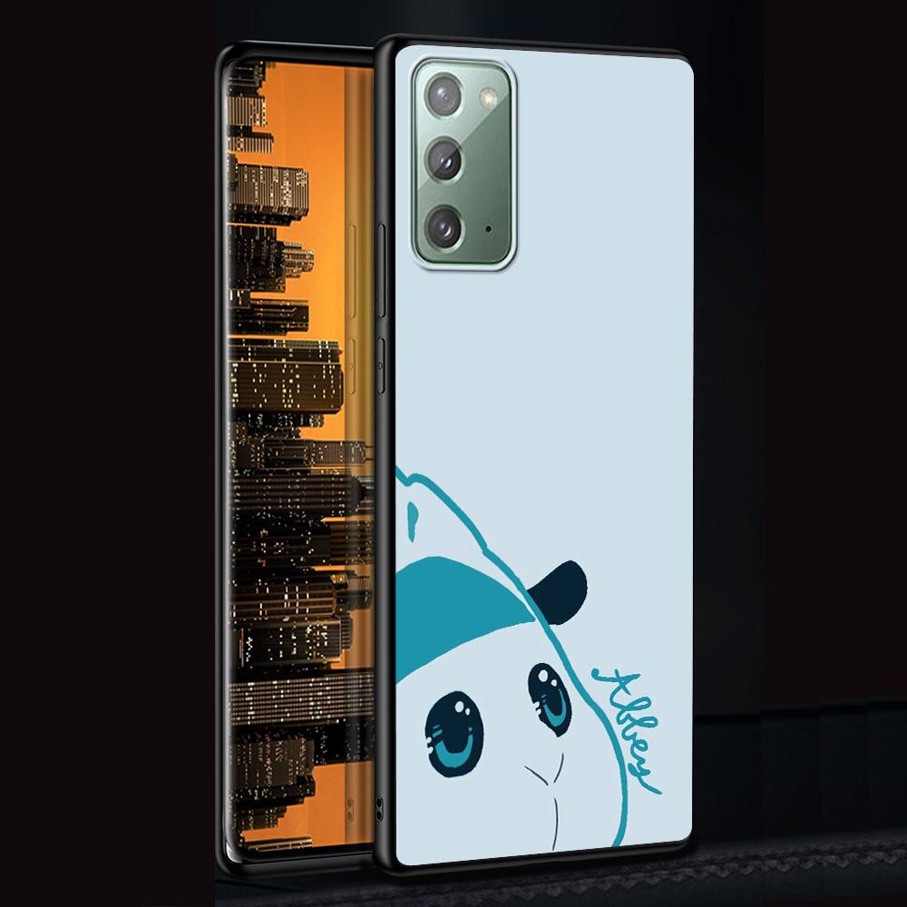 Cute PUI PUI MOLCAR Case for Samsung Galaxy Note 20 Ultra 8 10 Lite 9 TPU Phone Cover Note 10 Plus Black Soft Shell Funda Capa