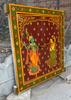 Retro Antique Wooden Window Panel Hand Painted Indian Religious Radha Krishna Frame
